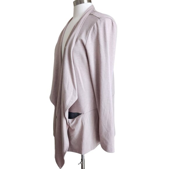 LOGO Lounge by Lori‎ Goldstein Womens Cardigan L Draped Open Front Lagenlook - Picture 5 of 11